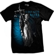 Lady Justice Normal-Fit T-Shirt - Black