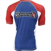 Ninja Falcon Rashguard Short Sleeve - Blue/Red