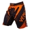 HURRICANE FIGHT SHORTS - BLACK/NEO ORANGE