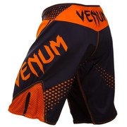 HURRICANE FIGHT SHORTS - BLACK/NEO ORANGE